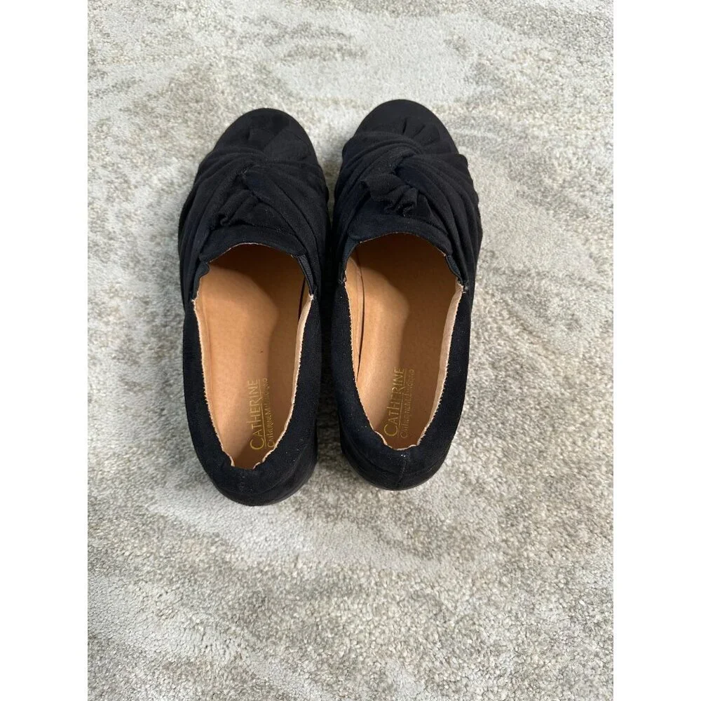 Catherine Malandrino Shoes Womens Sz 6 Drapie Pleated Platform Loafer‎ Black
